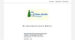 Desktop Screenshot of hausberlin-harz.de